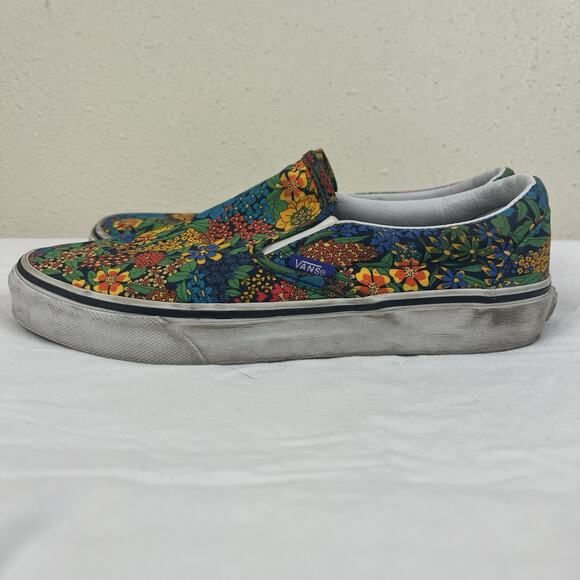 Vans X Liberty Of London Floral Classic Slip On Sneakers Womens 8.5 Mens 7 - Picture 5 of 9